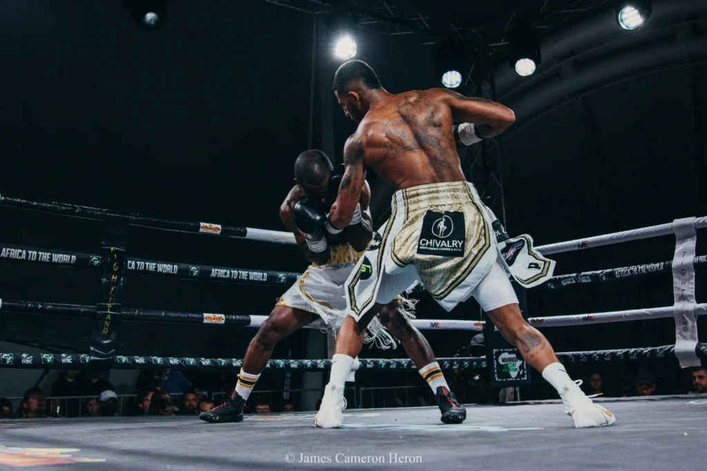 Tristan Naidoo Boxer sponsored by chivalry